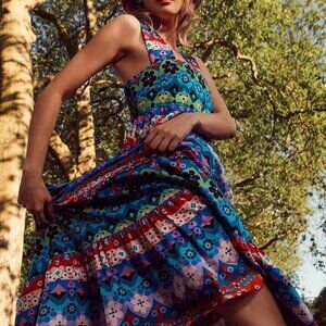 Borgo de Nor Mila floral-print cotton dress Size US 14
